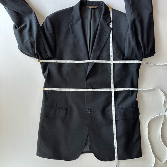 Pronto Uomo Mens Blazer Sport Coat Two Button Casual Jacket Size 44L Wool Suit - Picture 5 of 15